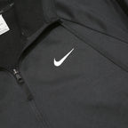 NIKE Mens Black Sports Hoodie Jacket L Polyester Zip Plain Casual Activewear