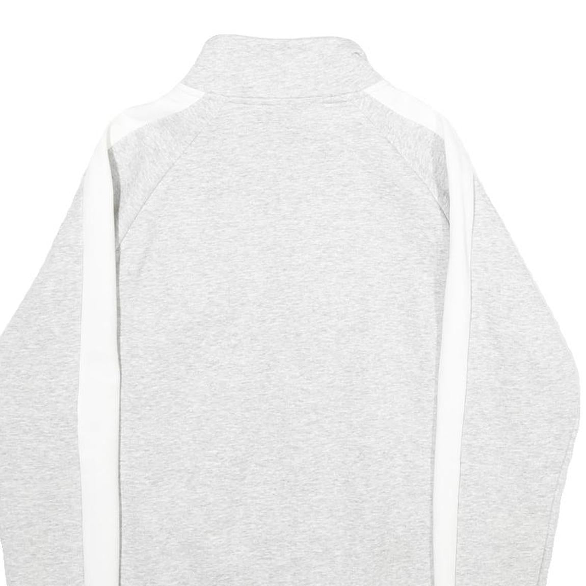 PUMA Mens Grey & White Cotton Blend Zip Jacket S Casual Sportswear Track