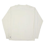 CHAMPION Mens White Pop Warner Super Bowl Graphic Long Sleeve Crew Neck XL