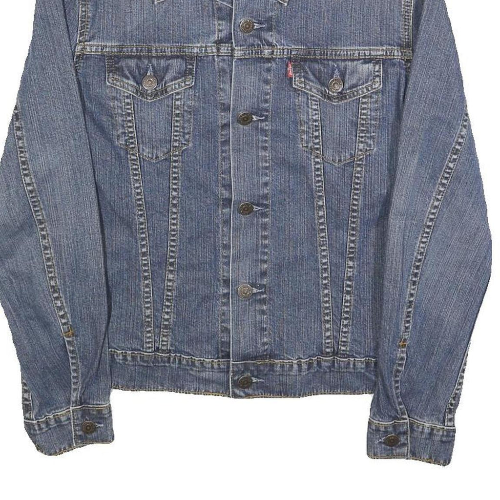 LEVI'S Womens Blue Denim Button Jacket M Cotton Classic Casual Outerwear