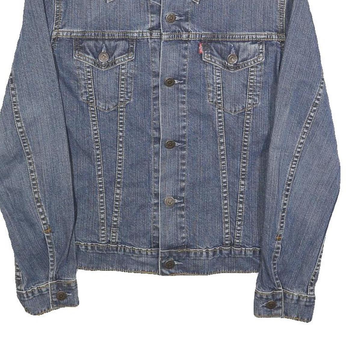 LEVI'S Womens Blue Denim Button Jacket M Cotton Classic Casual Outerwear