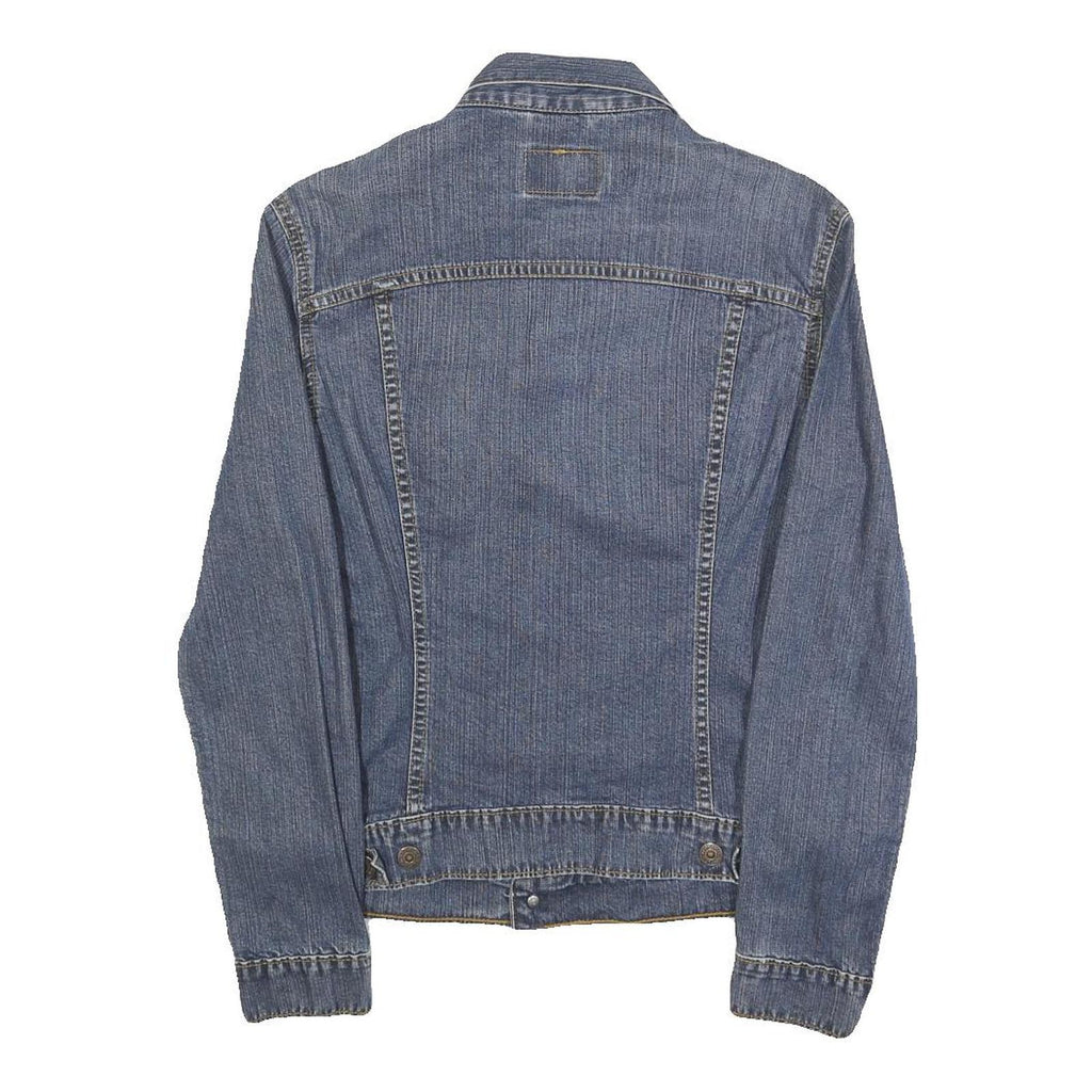 LEVI'S Womens Blue Denim Button Jacket M Cotton Classic Casual Outerwear