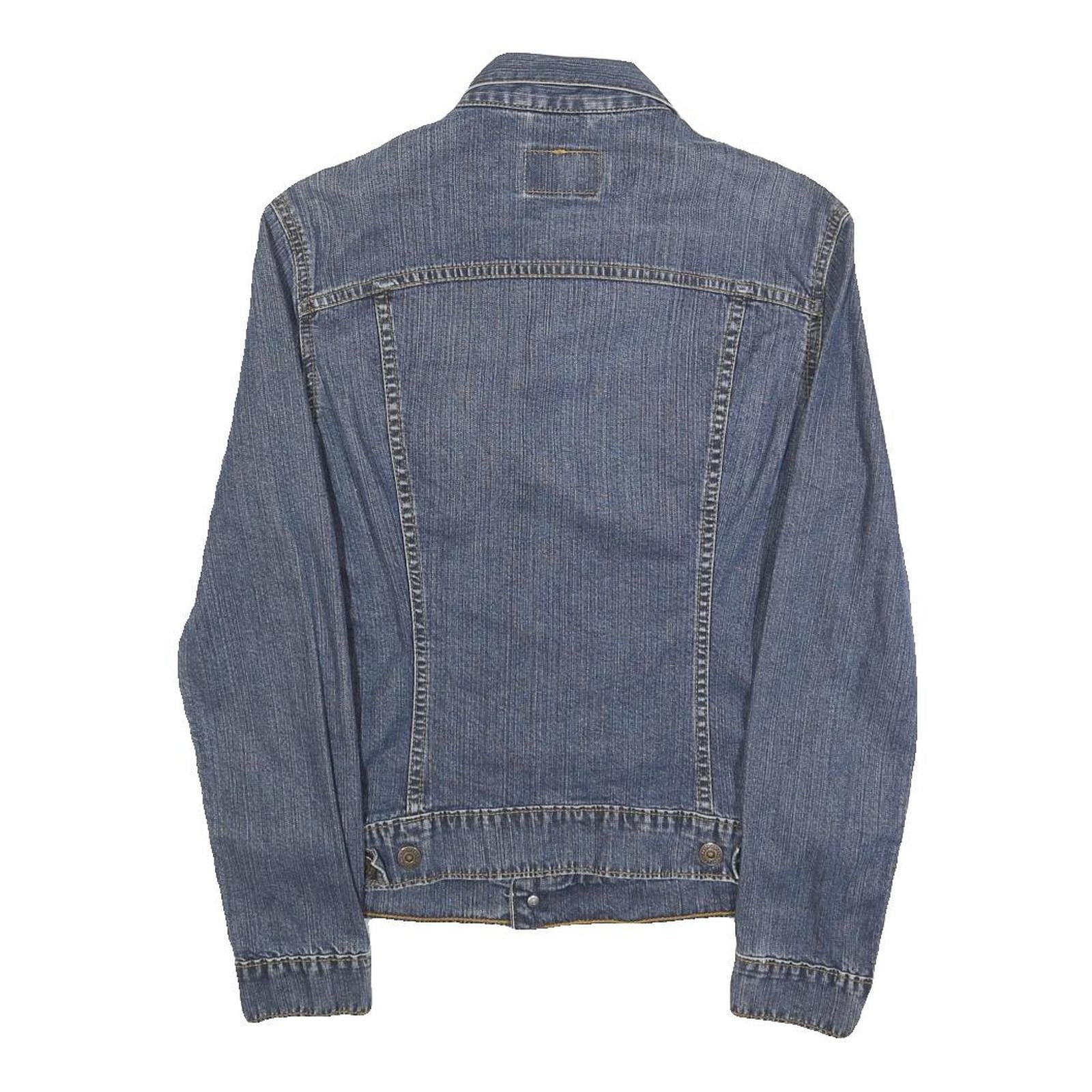 LEVI'S Womens Blue Denim Button Jacket M Cotton Classic Casual Outerwear