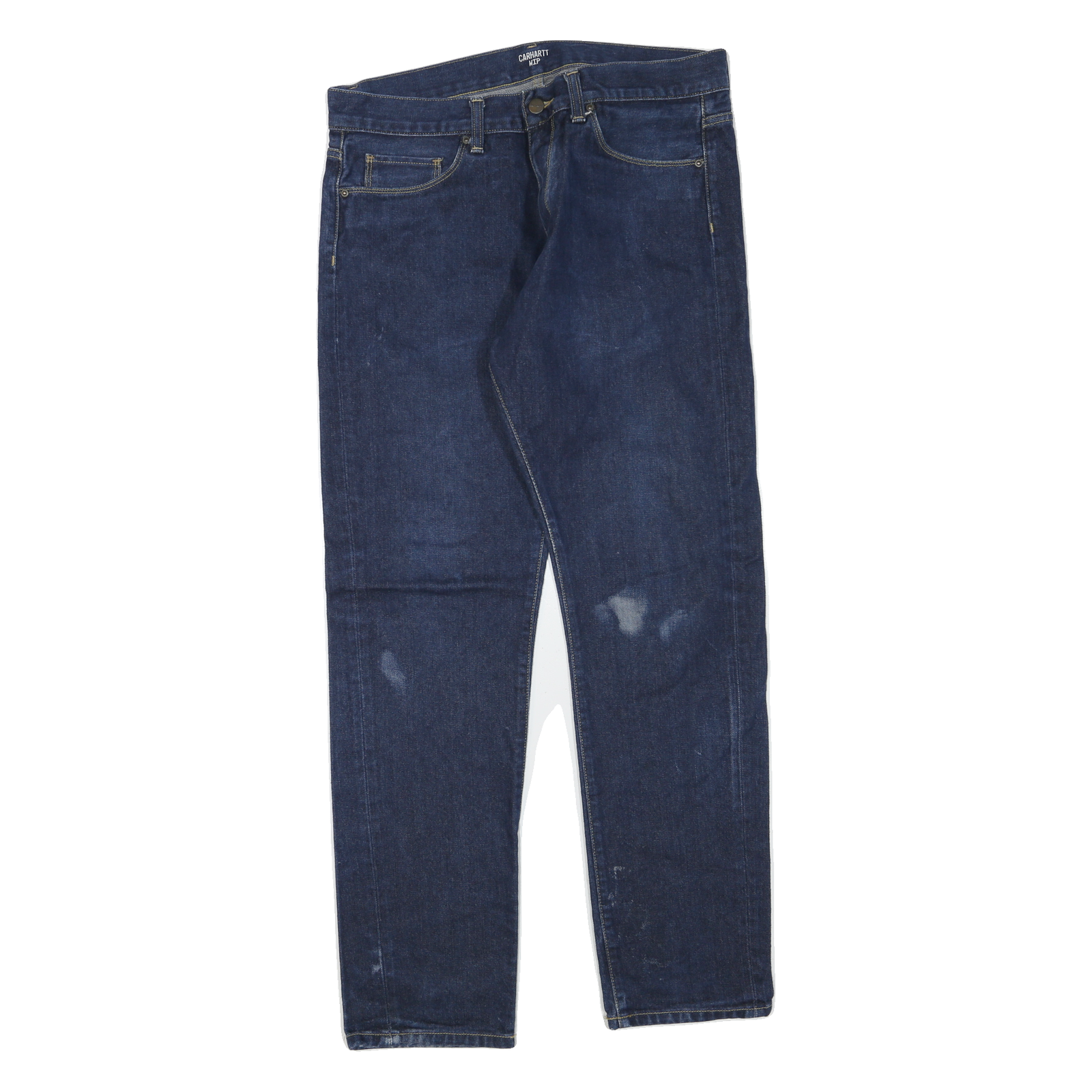 CARHARTT Mens Regular Fit Zip Blue Denim Jeans W34 L30 Classic Cotton Blend