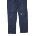 CARHARTT Mens Regular Fit Zip Blue Denim Jeans W34 L30 Classic Cotton Blend