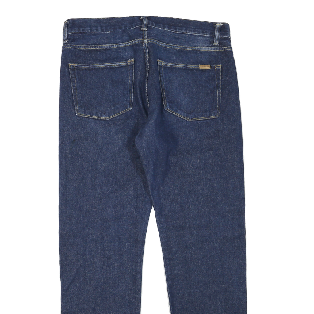 CARHARTT Mens Regular Fit Zip Blue Denim Jeans W34 L30 Classic Cotton Blend