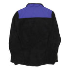 FILA Mens Black & Purple Zip Fleece Jacket L Polyester Blend Casual Outdoor Warm