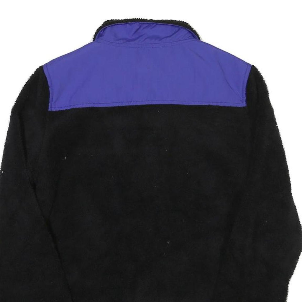 FILA Mens Black & Purple Zip Fleece Jacket L Polyester Blend Casual Outdoor Warm