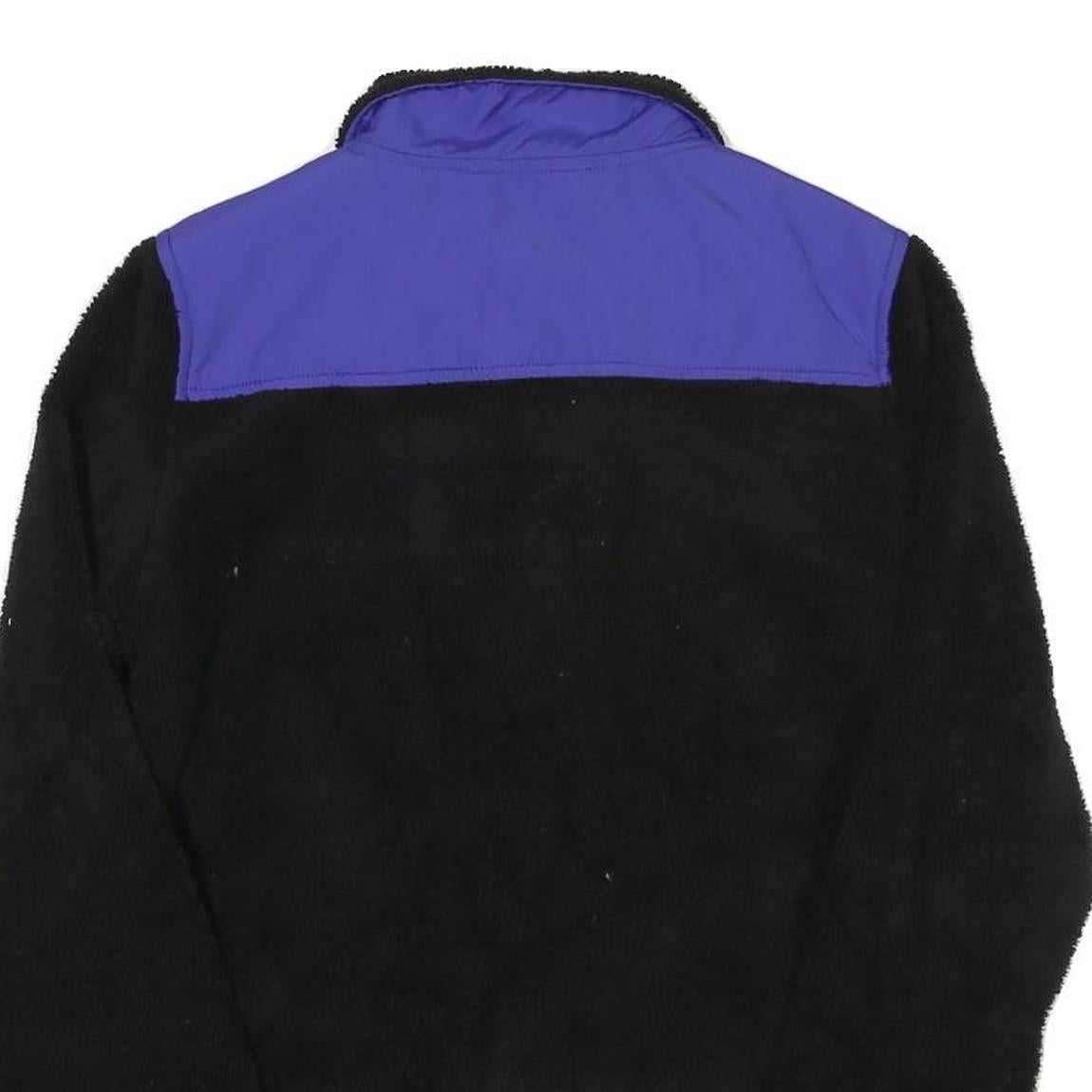 FILA Mens Black & Purple Zip Fleece Jacket L Polyester Blend Casual Outdoor Warm