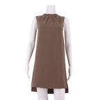 ALL SAINTS Womens Shift Dress Brown Sleeveless Knee Length S