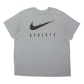 NIKE Mens Grey Cotton Blend Crew Neck 2XL Athlete Logo Casual Sweatshirt