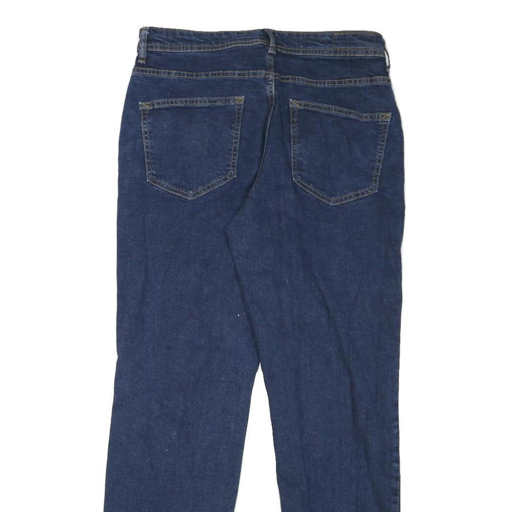 Mens Blue Relaxed Straight Denim Jeans W32 L31 Zip Closure Casual Wear