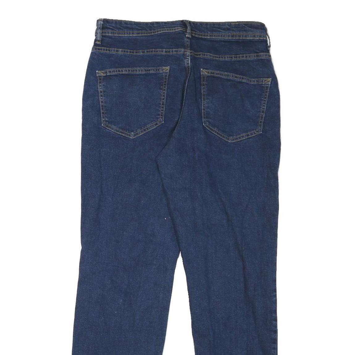 Mens Blue Relaxed Straight Denim Jeans W32 L31 Zip Closure Casual Wear