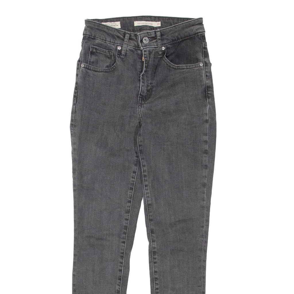 LEVI'S 721 High Rise Womens Jeans Grey Regular Skinny W24 L27