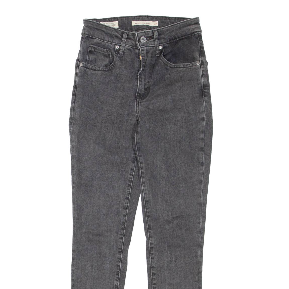 LEVI'S 721 High Rise Womens Jeans Grey Regular Skinny W24 L27