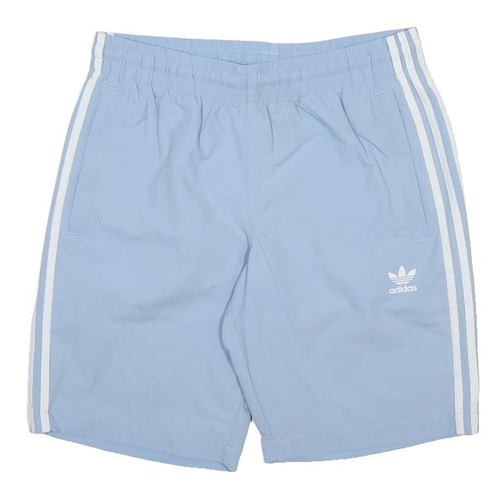 ADIDAS Mens Shorts Blue M W30 Sports Casual Nylon Lightweight