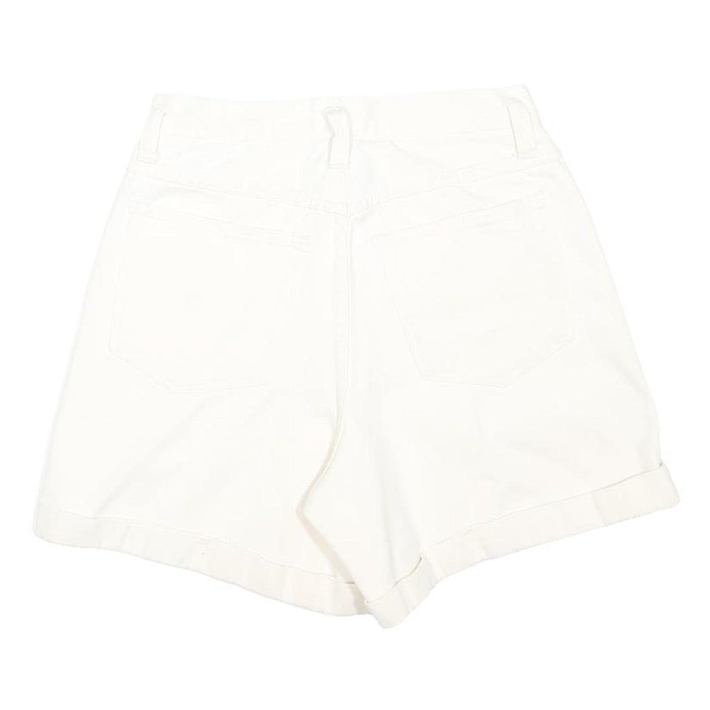 NY JEANS Womens Shorts White S W28 Cotton Blend Casual Summer Style