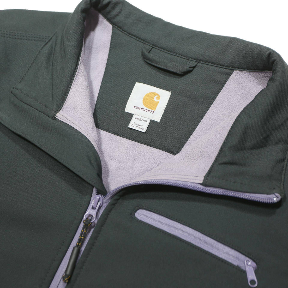 CARHARTT Womens Black Nylon Zip Jacket M Plain Lightweight Workwear Outdoor