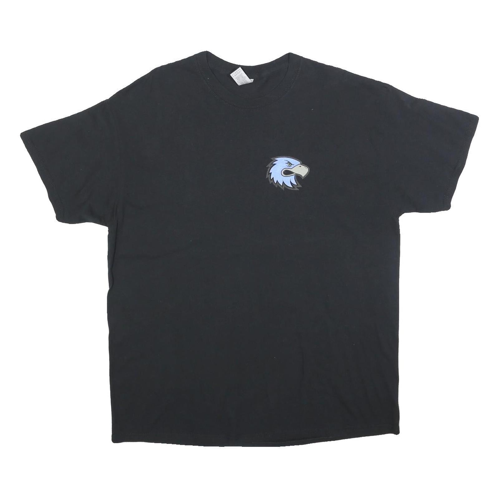 GILDAN Mens Black Geneva Seahawks Graphic T-Shirt XL Short Sleeve Crew Neck