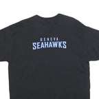 GILDAN Mens Black Geneva Seahawks Graphic T-Shirt XL Short Sleeve Crew Neck