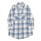 CARHARTT Womens Blue & White Check Shirt XS Long Sleeve Cotton Blend Casual
