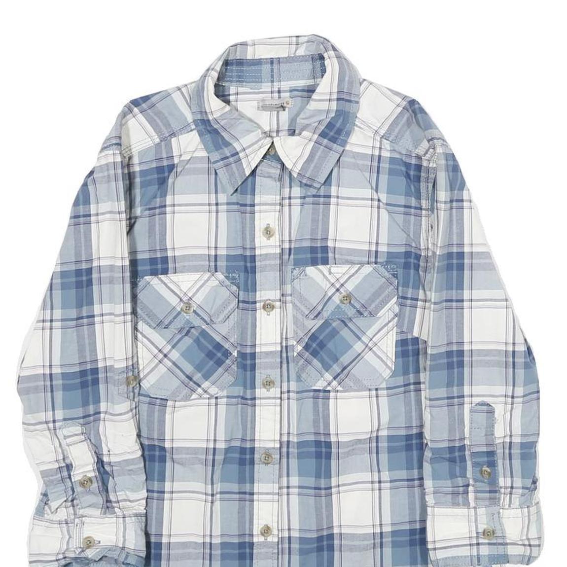 CARHARTT Womens Blue & White Check Shirt XS Long Sleeve Cotton Blend Casual