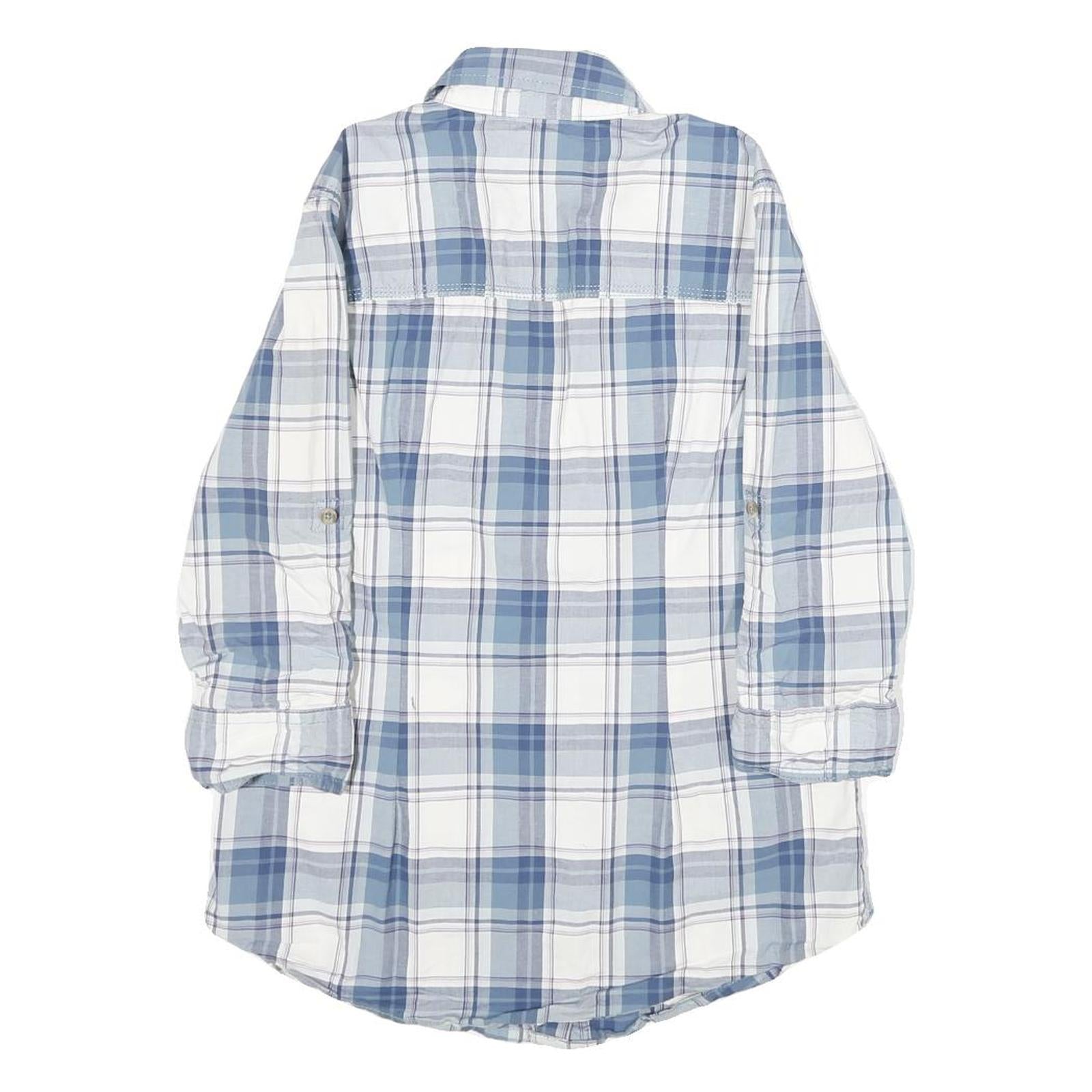 CARHARTT Womens Blue & White Check Shirt XS Long Sleeve Cotton Blend Casual