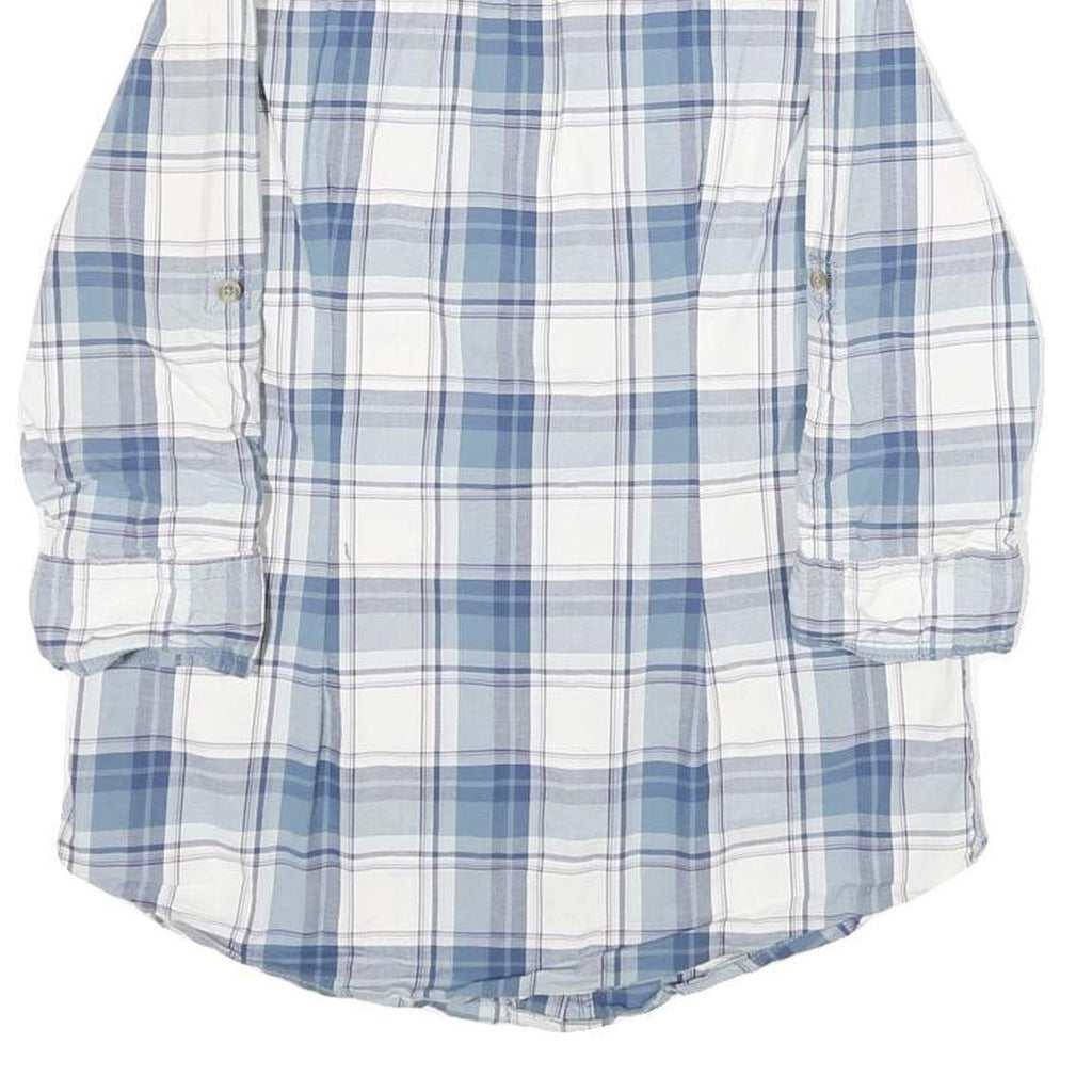 CARHARTT Womens Blue & White Check Shirt XS Long Sleeve Cotton Blend Casual