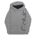 CALVIN KLEIN PERFORMANCE Womens Grey Cowl Neck Sweatshirt M Logo Print Casual