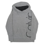 CALVIN KLEIN PERFORMANCE Womens Grey Cowl Neck Sweatshirt M Logo Print Casual