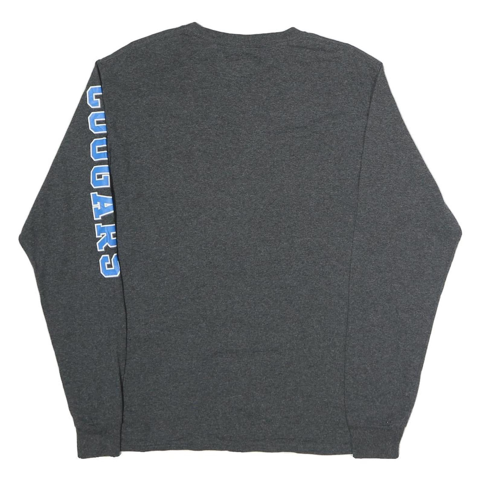 CHAMPION Mens Grey Cal State San Marcos Graphic T-Shirt M Long Sleeve Crew Neck