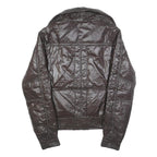 TOMMY HILFIGER Womens Black Zip Jacket M Polyester Blend Shiny Quilted Fashion