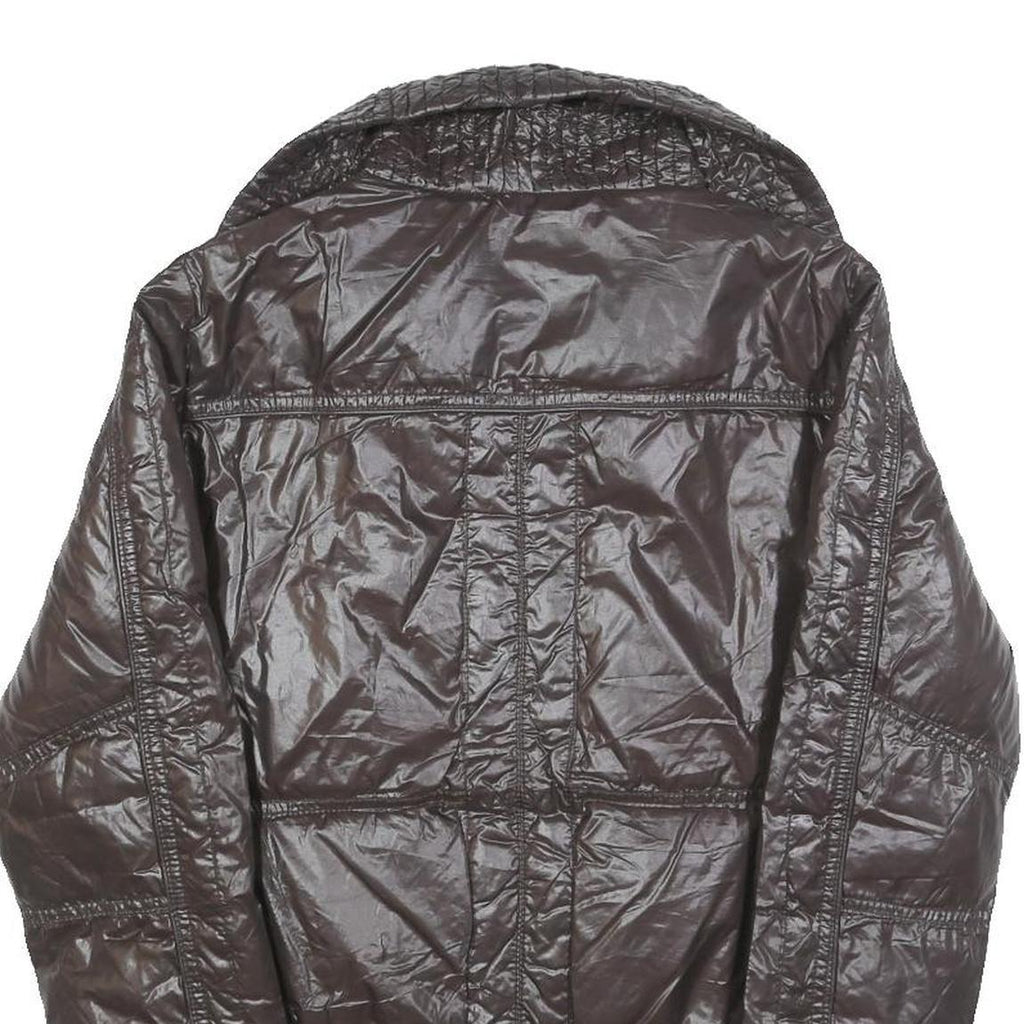 TOMMY HILFIGER Womens Black Zip Jacket M Polyester Blend Shiny Quilted Fashion