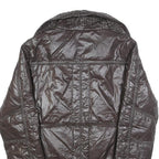 TOMMY HILFIGER Womens Black Zip Jacket M Polyester Blend Shiny Quilted Fashion