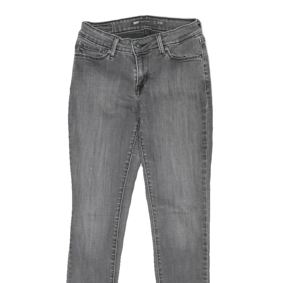 LEVI'S Womens Regular Fit Skinny Denim Jeans Grey W25 L26 Stylish Comfortable