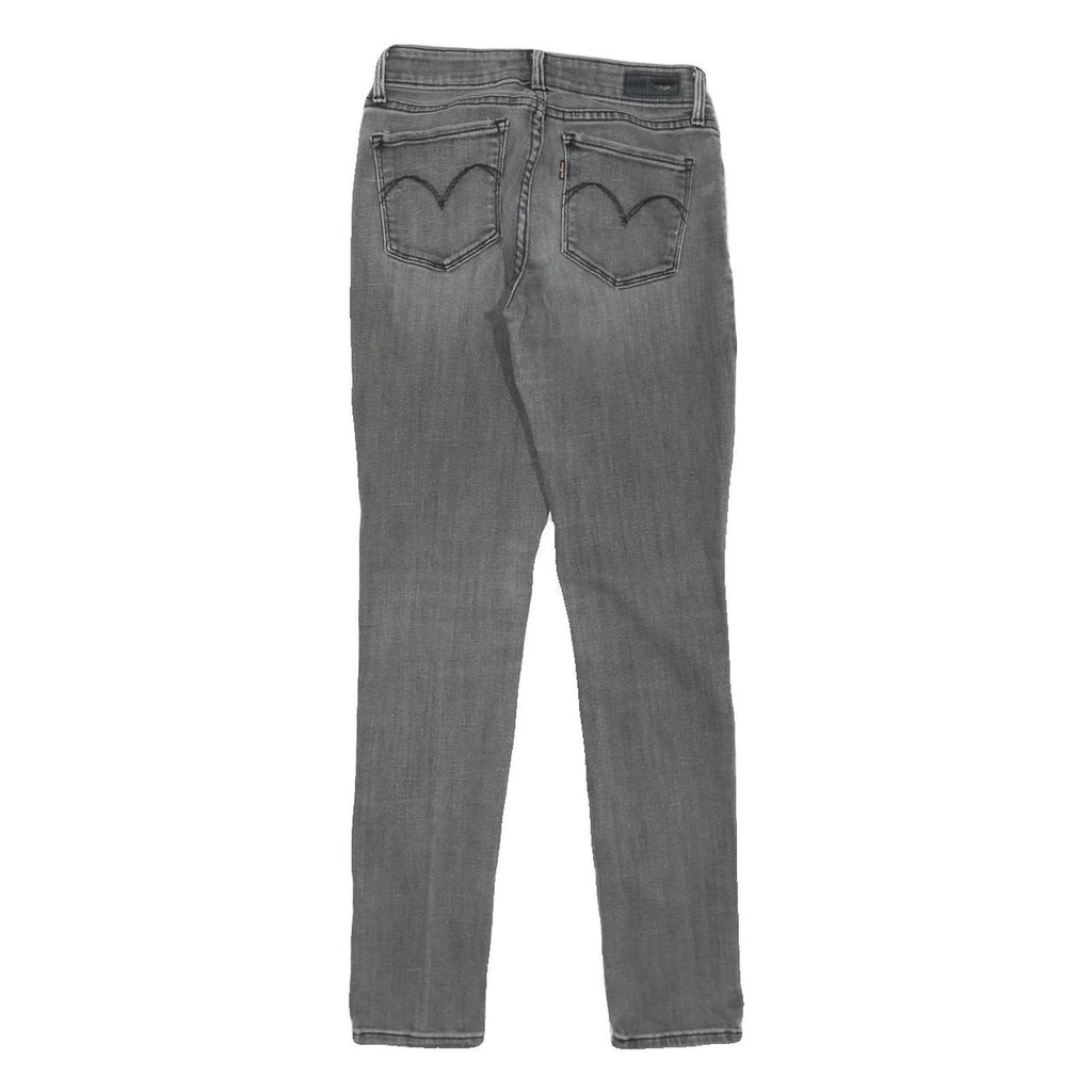 LEVI'S Womens Regular Fit Skinny Denim Jeans Grey W25 L26 Stylish Comfortable