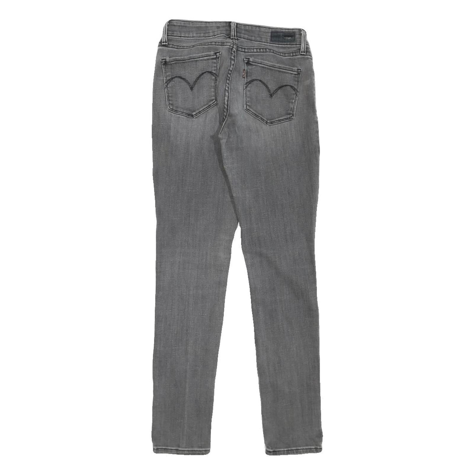 LEVI'S Womens Regular Fit Skinny Denim Jeans Grey W25 L26 Stylish Comfortable