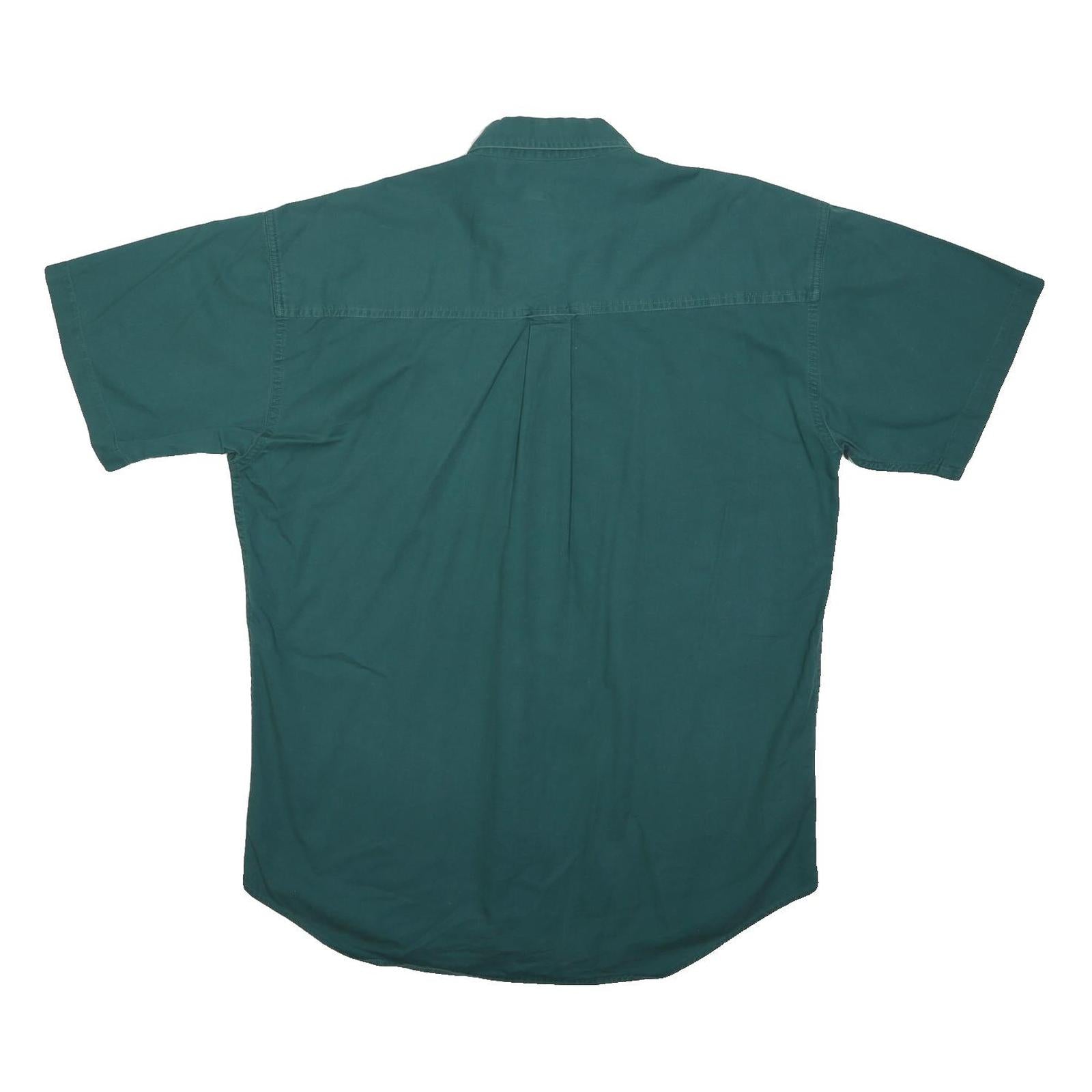 CHAPS RALPH LAUREN Mens Green Button Down Shirt M Cotton Classic Casual
