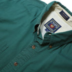 CHAPS RALPH LAUREN Mens Green Button Down Shirt M Cotton Classic Casual