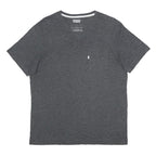 LEVI'S Mens Grey Cotton Blend V-Neck T-Shirt L Pocket Casual