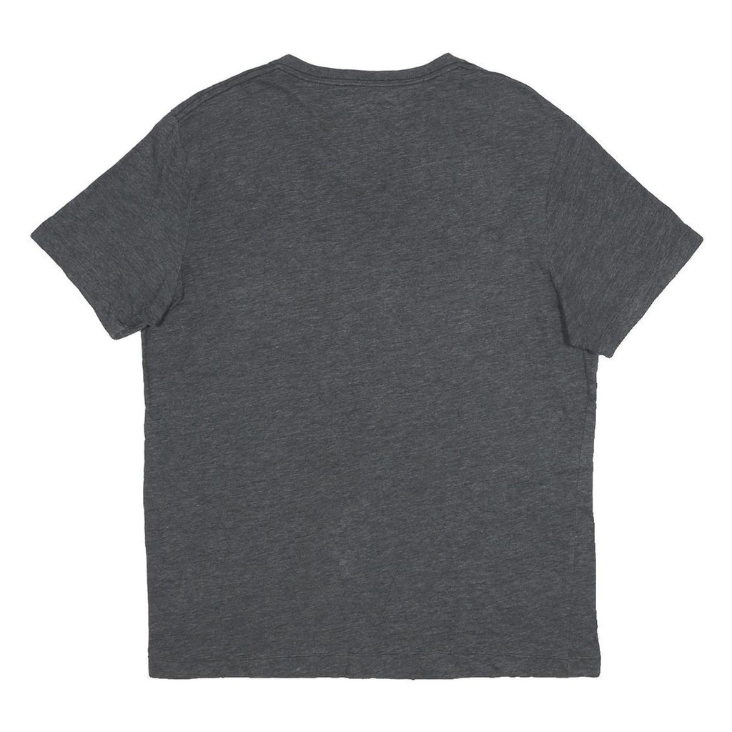 LEVI'S Mens Grey Cotton Blend V-Neck T-Shirt L Pocket Casual