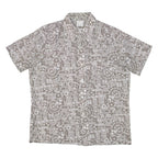 HAWAI Mens Shirt Beige Crazy Pattern L