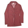 EMBER Womens Red Printed Shirt Long Sleeve Collared M Button Closure Stylish