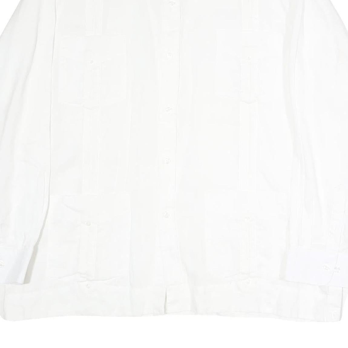 MOJITO Mens White Cotton Shirt 2XL Button-Down Long Sleeve Classic Fit