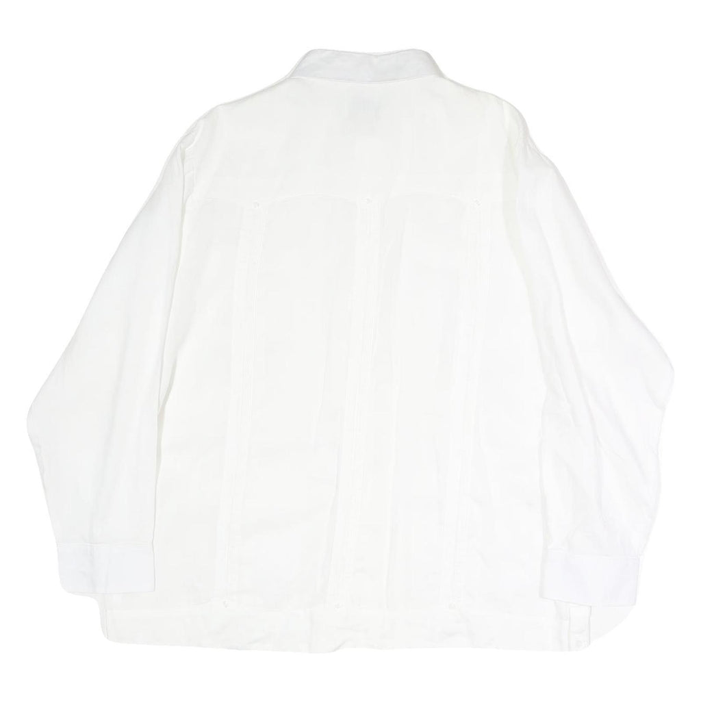 MOJITO Mens White Cotton Shirt 2XL Button-Down Long Sleeve Classic Fit