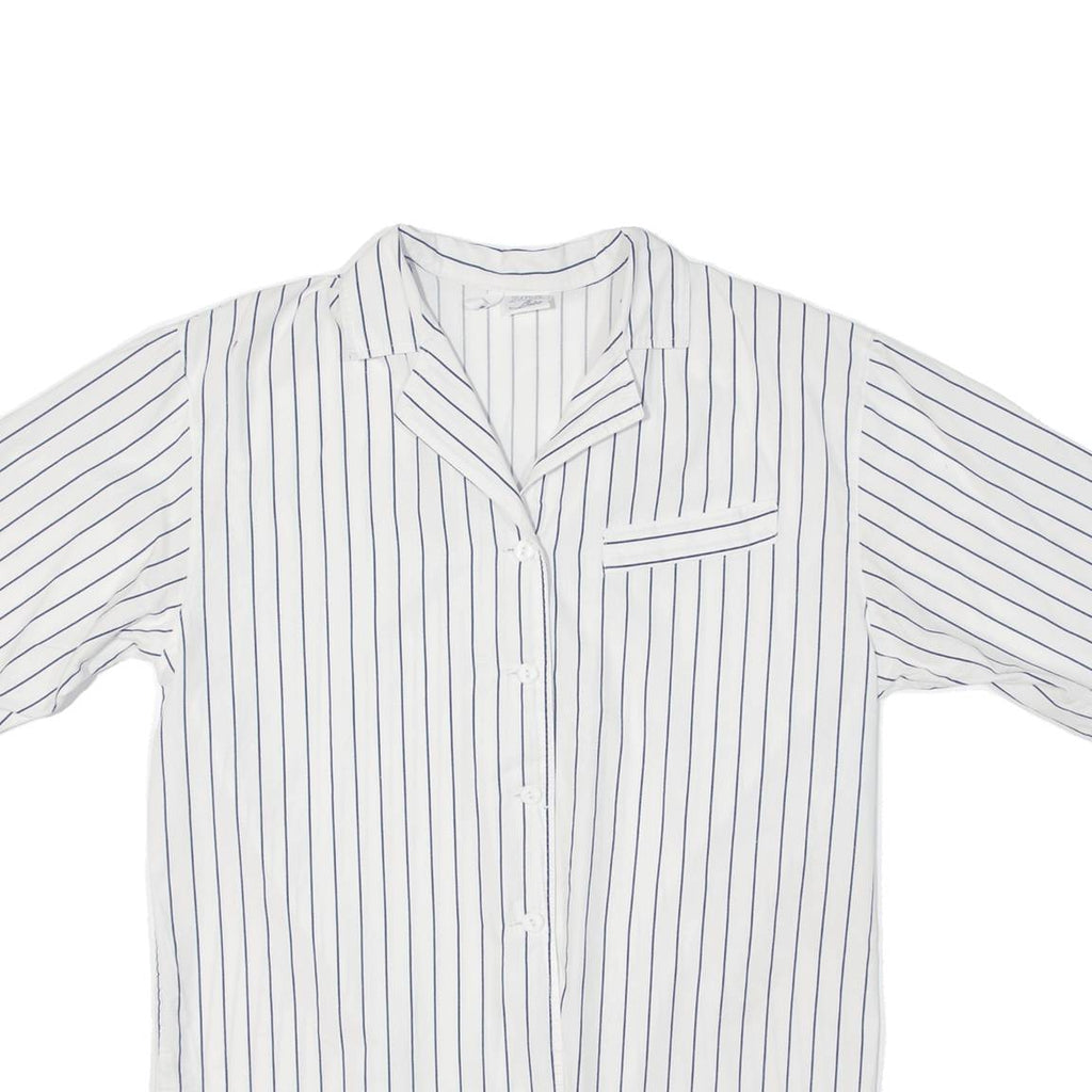 SFUMATURE Womens Shirt White Striped S