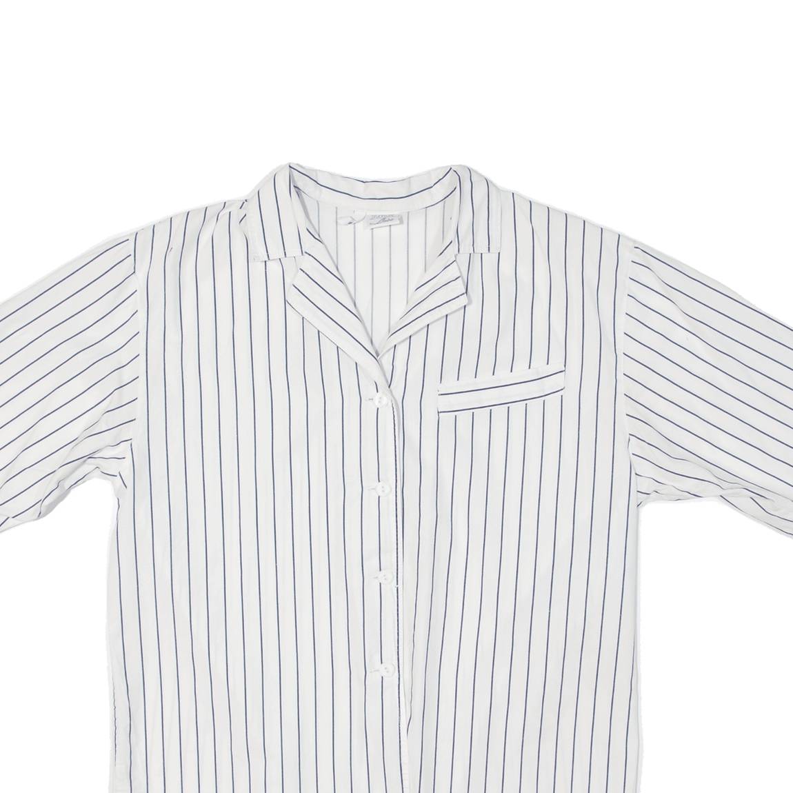 SFUMATURE Womens Shirt White Striped S