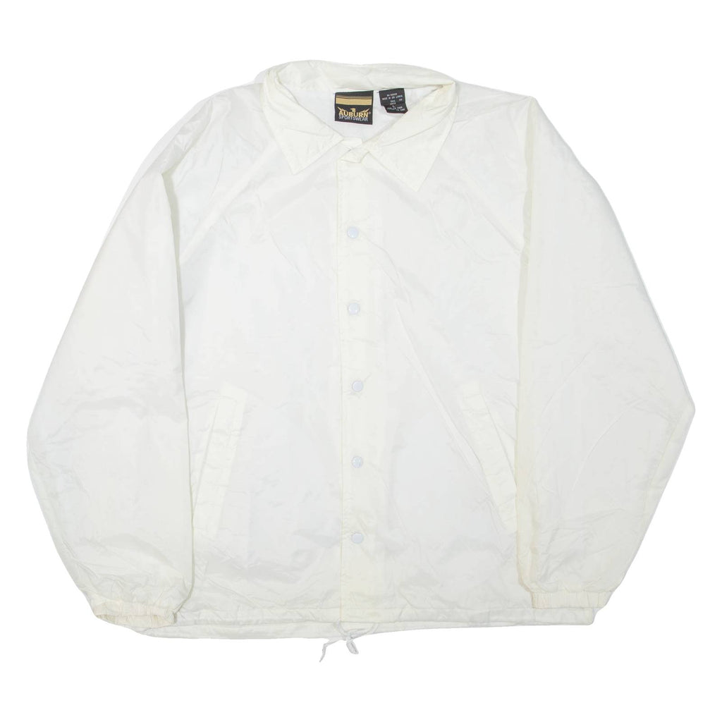 AUBURN Mens Shell Jacket White Nylon L