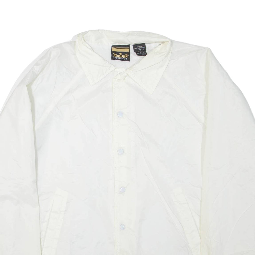 AUBURN Mens Shell Jacket White Nylon L