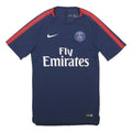 NIKE Mens Blue & Red Paris Saint-Germain Football Shirt S Short Sleeve Crew Neck